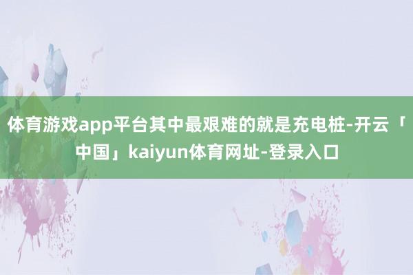 体育游戏app平台其中最艰难的就是充电桩-开云「中国」kaiyun体育网址-登录入口