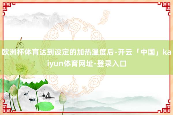 欧洲杯体育达到设定的加热温度后-开云「中国」kaiyun体育网址-登录入口