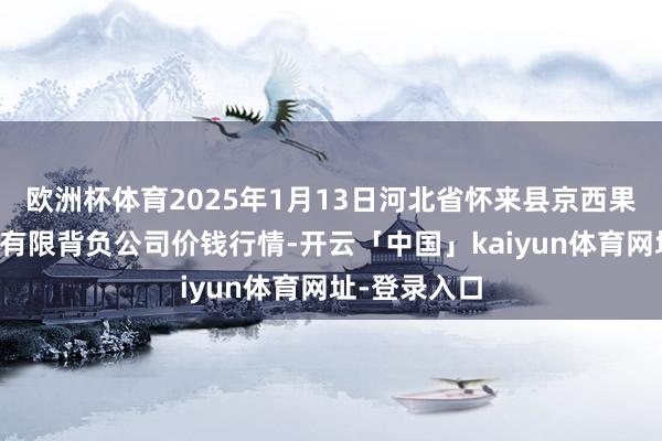 欧洲杯体育2025年1月13日河北省怀来县京西果菜批发阛阓有限背负公司价钱行情-开云「中国」kaiyun体育网址-登录入口