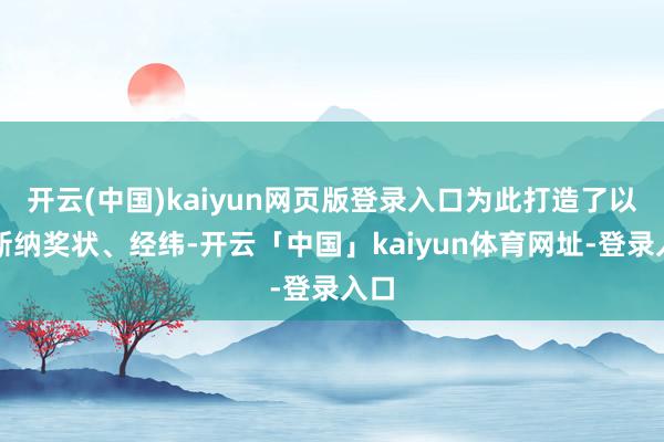 开云(中国)kaiyun网页版登录入口为此打造了以赛斯纳奖状、经纬-开云「中国」kaiyun体育网址